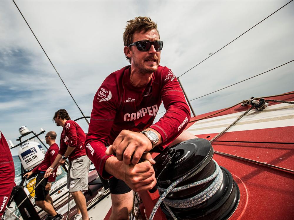 Martin Kirketerp om bord under Volvo Ocean Race